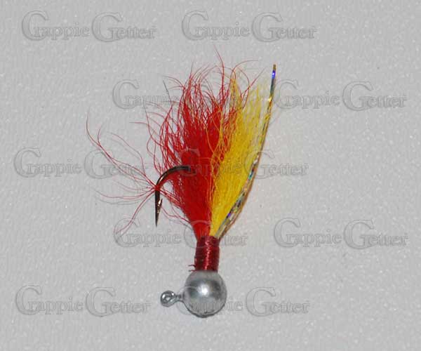 fish getter lure Crappie Getter Kip Tail Jig 1/16 / Silver Yellow Red